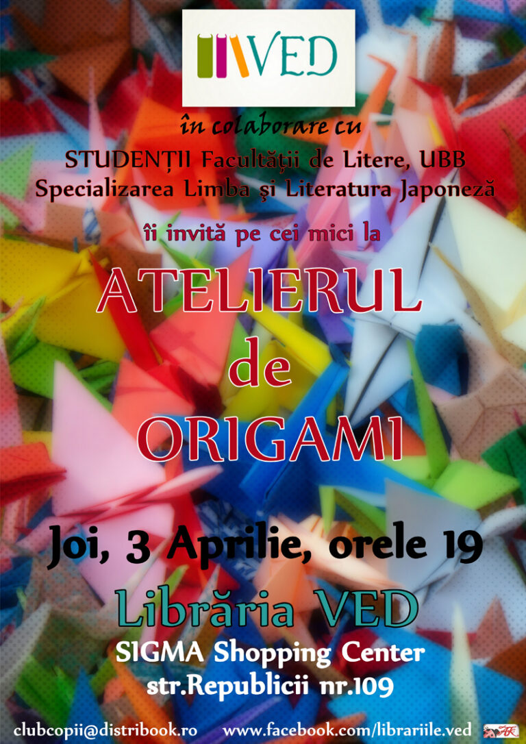 Studenţii specializării Limba şi literatura japoneză îi invită pe cei mici la un atelier de origami