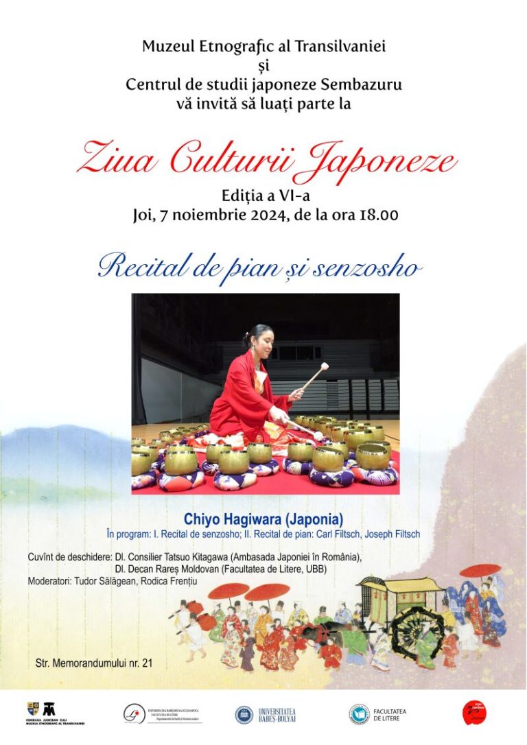 Ziua culturii japoneze – Recital de pian și senzosho în interpretarea pianistei Chiyo Hagiwara (Japonia)
