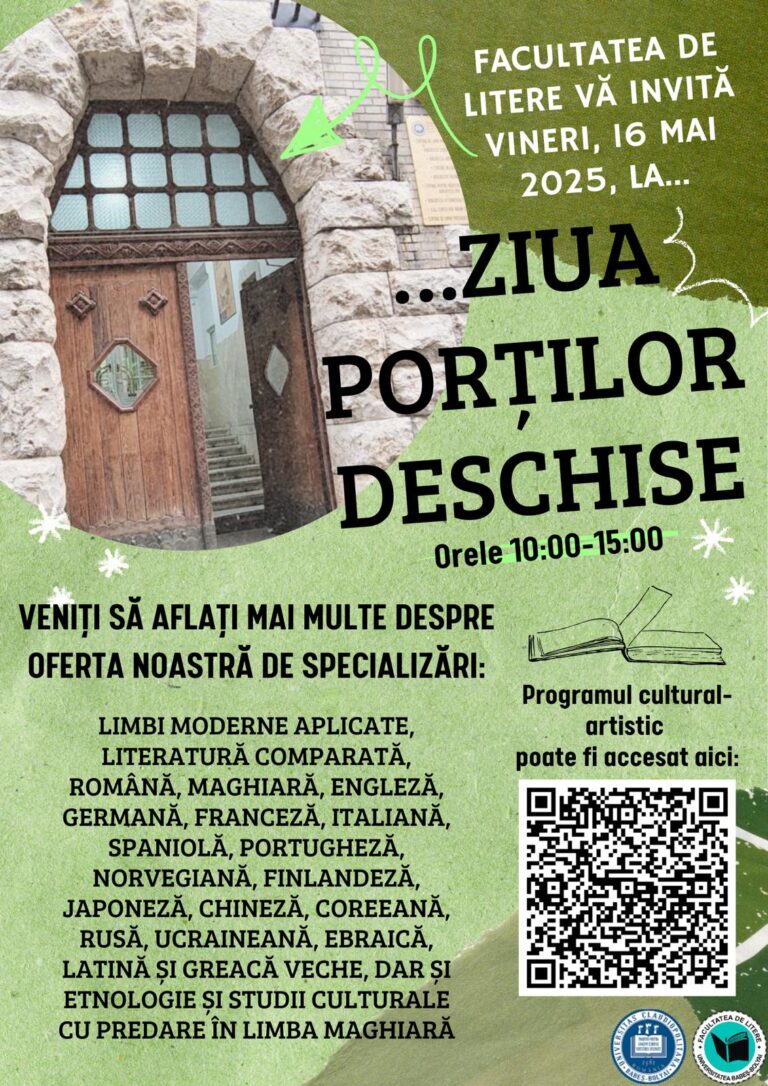 Ziua porților deschise Litere, 16 mai 2025