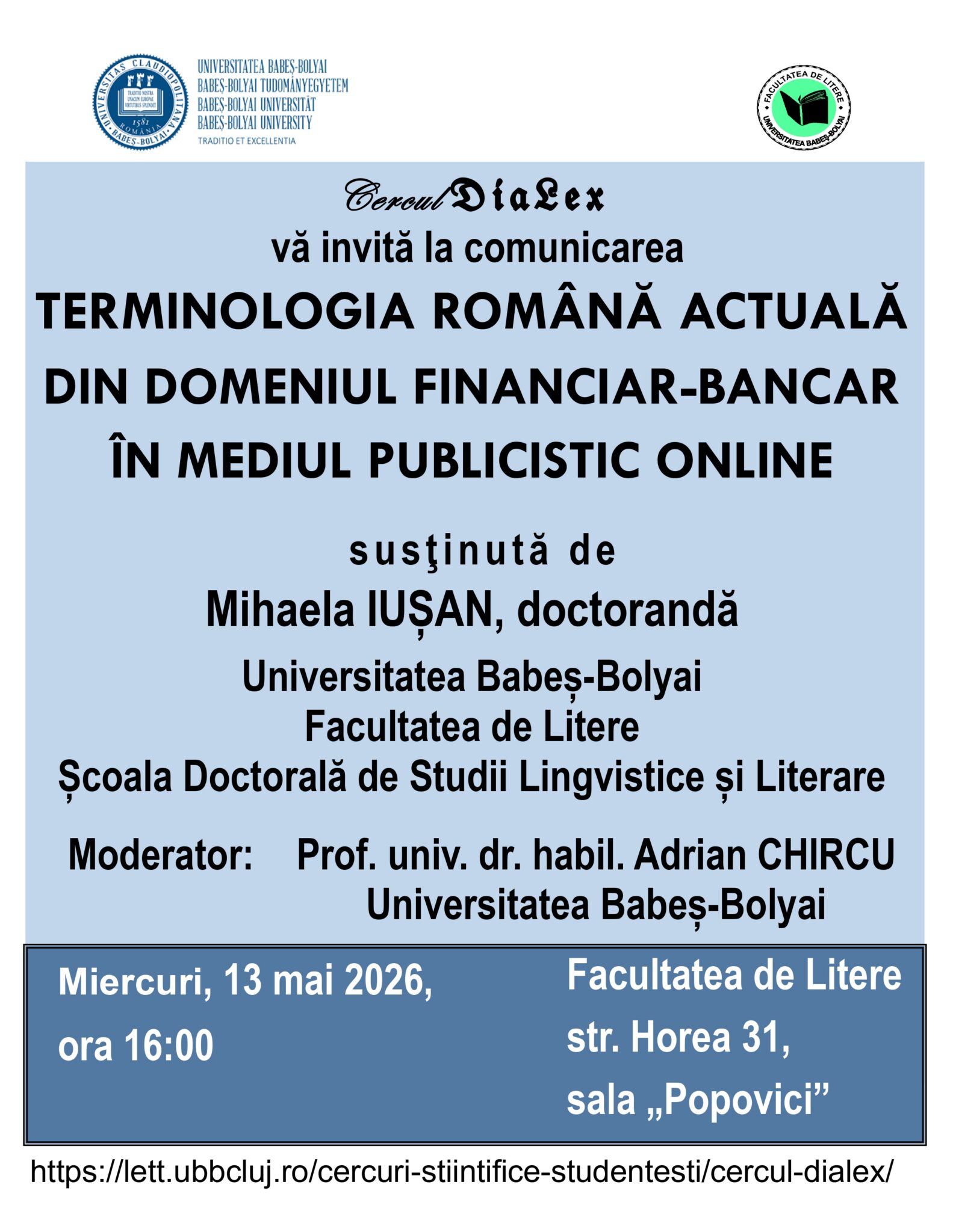 Afis Dialex 13 mai